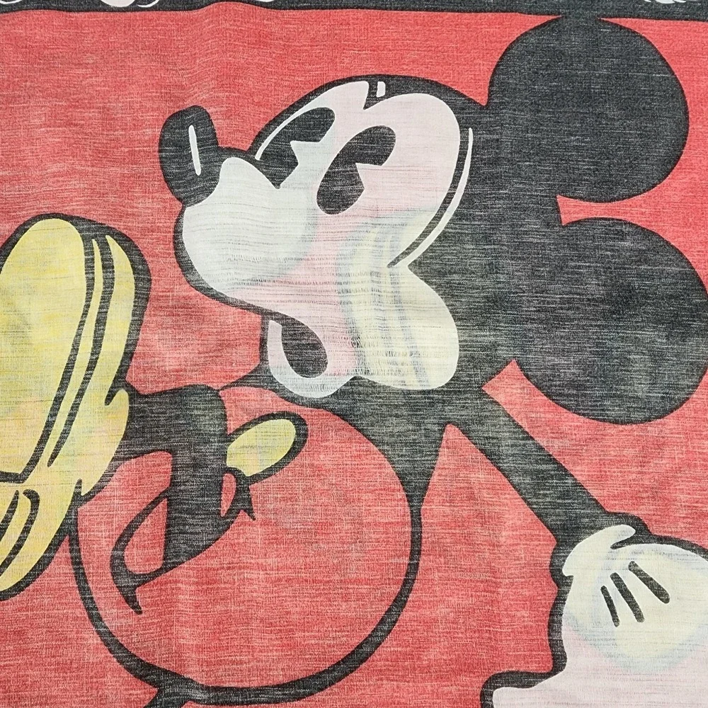 Vintage Disney Mickey Mouse Twin Size Zip Duvet Cover & Pillow Case Red & Black